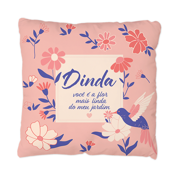 ALMOFADA SHAPE QUADRADA - FLOWERS - DINDA