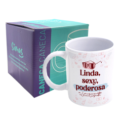 CANECA 300ML - PRONTO, FALEI! - LINDA