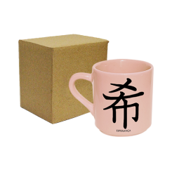 XÍCARA DE CAFÉ ROSA 50ML - KANJI ESPERANÇA