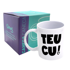 CANECA 300ML - TEU CU - CARINHO