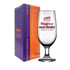 TAÇA DE CERVEJA 300ML - PRONTO, FALEI! - MAGRA