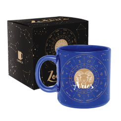 CANECA AZUL 330ML - ZODÍACO - ÁRIES