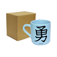 XÍCARA DE CAFÉ AZUL 50ML - KANJI CORAGEM