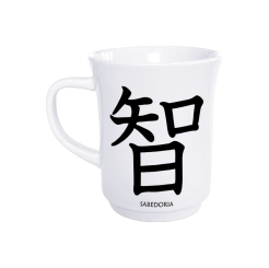 CANECA AMERICANA BRANCA 190ML - KANJI SABEDORIA