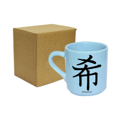 XÍCARA DE CAFÉ AZUL 50ML - KANJI ESPERANÇA