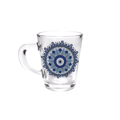 CANECA DE VIDRO MINI 70 ML - OLHO GREGO - MANDALA