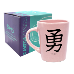 CANECA DROP ROSA 270ML - KANJI CORAGEM