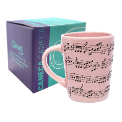 CANECA DROP ROSA 270ML - MUSICAL