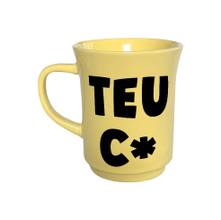 CANECA AMERICANA AMARELA 190ML - TEU CU - ASTERISCO