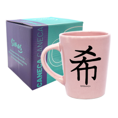 CANECA DROP ROSA 270ML - KANJI ESPERANÇA