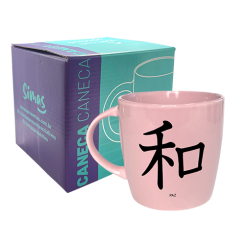 CANECA ROSA 320ML - KANJI PAZ