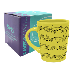 CANECA DROP AMARELA 270ML - MUSICAL