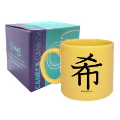 CANECA AMARELA 330ML - KANJI ESPERANÇA