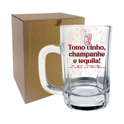 CANECO DE CHOPP 300ML - PRONTO, FALEI! - TOMO VINHO