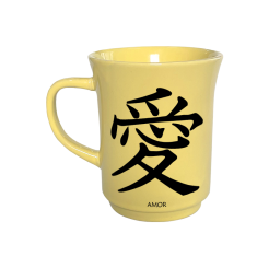 CANECA AMERICANA AMARELA 190ML - KANJI AMOR