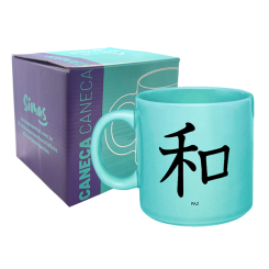 CANECA TURQUESA 330ML - KANJI PAZ