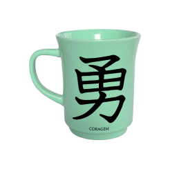 CANECA AMERICANA VERDE 190ML - KANJI CORAGEM