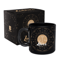 CANECA PRETA 330ML - ZODÍACO - LIBRA