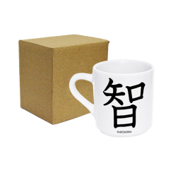 XÍCARA DE CAFÉ BRANCA 50ML - KANJI SABEDORIA