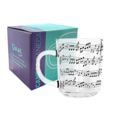 CANECA DE VIDRO LISA 245ML - MUSICAL