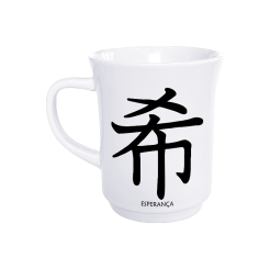 CANECA AMERICANA BRANCA 190ML - KANJI ESPERANÇA