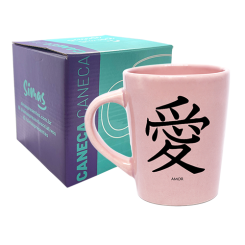 CANECA DROP ROSA 270ML - KANJI AMOR