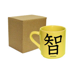 XÍCARA DE CAFÉ AMARELA 50ML - KANJI SABEDORIA