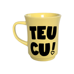 CANECA AMERICANA AMARELA 190ML - TEU CU - CARINHO