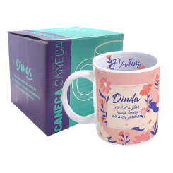 CANECA 300ML - FLOWERS - DINDA