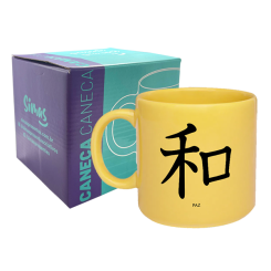 CANECA AMARELA 330ML - KANJI PAZ