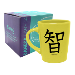 CANECA DROP AMARELA 270ML - KANJI SABEDORIA